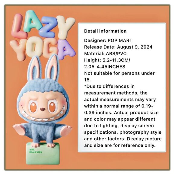 The Monsters Lazy Yoga Series Figurine - Zone Out - Picture 7 of 11